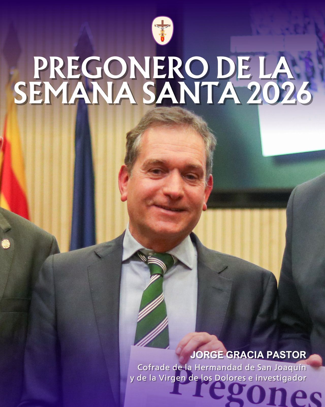 Lee más sobre el artículo Jorge Gracia Pastor, pregonero de la Semana Santa de Zaragoza 2026